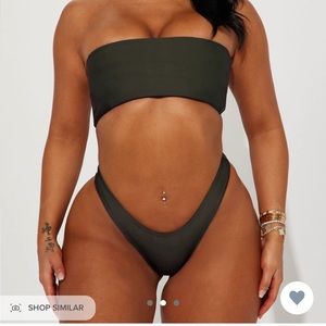 FASHION NOVA Green bikini NWOT L